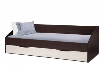 Кровать одинарная "Фея - 3" (симметричная) New (венге / вудлайн кремовый / ДВПО: белый) в Алдане - aldan.mebel54.com | фото