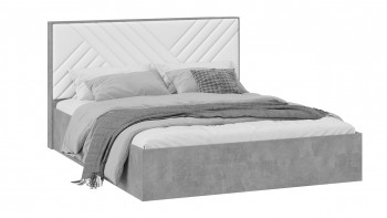 Кровать ПМ «Хилтон» Тип 1 Ателье светлый/Белый в Алдане - aldan.mebel54.com | фото