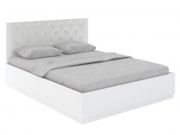 Кровать с ПМ М25 Спальня Тиффани (белый текстурный) в Алдане - aldan.mebel54.com | фото