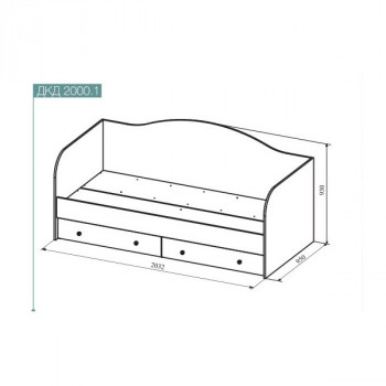 Кровать с ящиками ДКД 2000.1 Kiki в Алдане - aldan.mebel54.com | фото