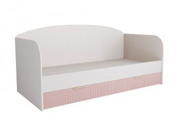Кровать с ящиками ДКД 2000.1 Лавис (Белый софт/Роза/корпус Белый) в Алдане - aldan.mebel54.com | фото