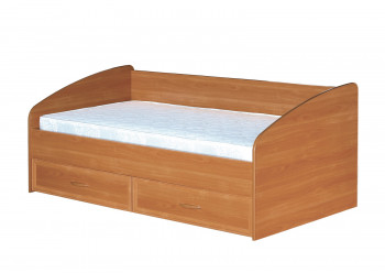 Кровать с ящиками с задней спинкой 900-1 без матраса Вишня Оксфорд в Алдане - aldan.mebel54.com | фото