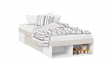Кровать «Сканди» с ящиком Дуб Гарден/Белый в Алдане - aldan.mebel54.com | фото