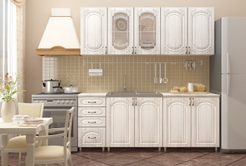 Кухонный гарнитур Лиза-1 (2,0м) (Белый/Сандал) в Алдане - aldan.mebel54.com | фото