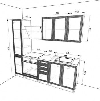 Кухонный гарнитур Виста в Алдане - aldan.mebel54.com | фото