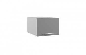 Квадро ГПГ 500 шкаф верхний горизонтальный глубокий (Белая кожа/корпус Серый) в Алдане - aldan.mebel54.com | фото