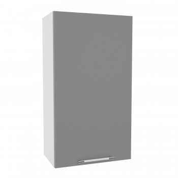 Квадро ВП 500 шкаф верхний высокий (Белая кожа/корпус Серый) в Алдане - aldan.mebel54.com | фото