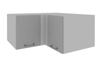 Лофт ГВПГУ 1000 шкаф верхний горизонтальный угловой высокий (Дуб бурый/корпус Серый) в Алдане - aldan.mebel54.com | фото