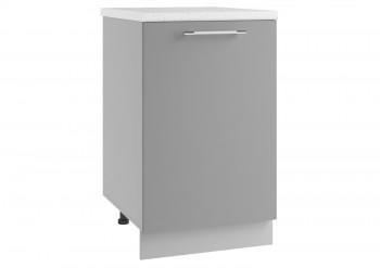 Лофт МС 500 шкаф нижний малой глубины (Дуб бурый/корпус Серый) в Алдане - aldan.mebel54.com | фото