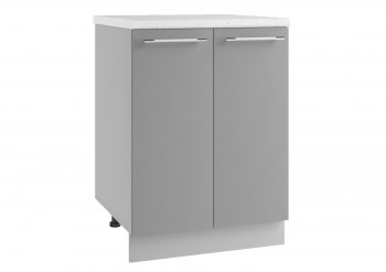 Лофт МС 600 шкаф нижний малой глубины с 2-мя фасадами (Штукатурка серая/корпус Серый) в Алдане - aldan.mebel54.com | фото