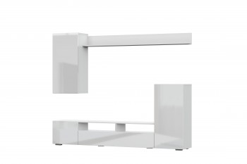 Мебель для гостиной МГС 4 (Белый/Белый глянец) в Алдане - aldan.mebel54.com | фото