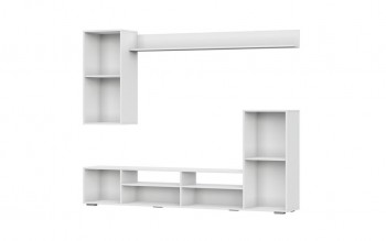 Мебель для гостиной МГС 4 (Белый/Цемент светлый) в Алдане - aldan.mebel54.com | фото