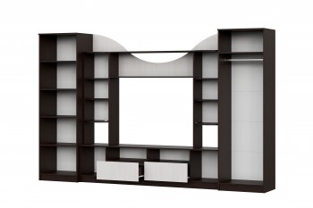 Мебель для гостиной "МГС 8" Исполнение 1 Дуб Венге/Ясень анкор светлый в Алдане - aldan.mebel54.com | фото
