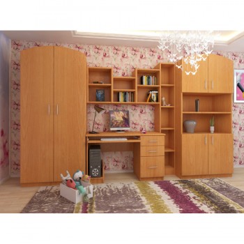 Детская Мишутка Комплект мебели (Вишня оксфорд) в Алдане - aldan.mebel54.com | фото