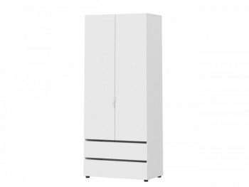 Модульная система "Токио" Шкаф двухстворчатый с двумя ящиками Белый текстурный / Белый текстурный в Алдане - aldan.mebel54.com | фото