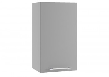 Монца П 400 шкаф верхний (Белый софт/корпус Серый) в Алдане - aldan.mebel54.com | фото