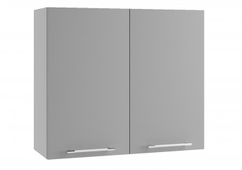 Монца П 800 шкаф верхний (Белый софт/корпус Серый) в Алдане - aldan.mebel54.com | фото