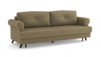 Оливер / диван - кровать 3-х местн. (еврокнижка) (велюр велутто коричневый 23 в Алдане - aldan.mebel54.com | фото