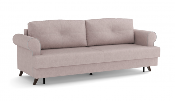 Оливер / диван - кровать 3-х местн. (еврокнижка) (велюр велутто пастельно-розовый 11 / велюр велутто в Алдане - aldan.mebel54.com | фото