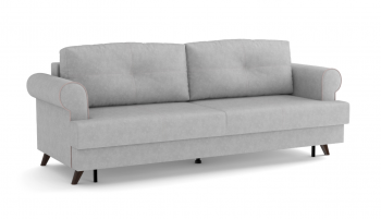 Оливер / диван - кровать 3-х местн. (еврокнижка) (велюр велутто серебряный 52 в Алдане - aldan.mebel54.com | фото