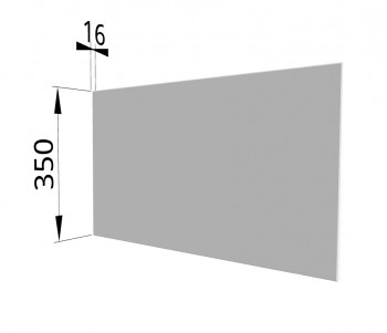 Панель торцевая (для шкафа горизонтального глубокого) ГПГ Ройс (Белый софт) в Алдане - aldan.mebel54.com | фото