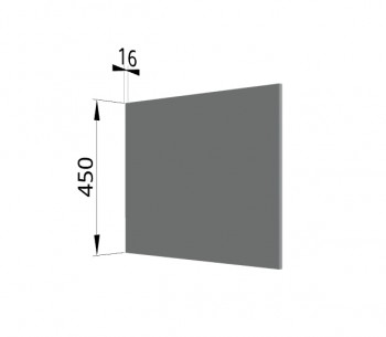 Панель торцевая (для шкафа горизонтального глубокого высокого) ГВПГ Гарда, Империя, Ройс (Серый Эмалит) в Алдане - aldan.mebel54.com | фото
