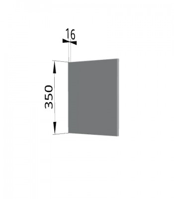 Панель торцевая (для шкафа горизонтального) ПГ Гарда, Империя, Ройс (Серый Эмалит) в Алдане - aldan.mebel54.com | фото