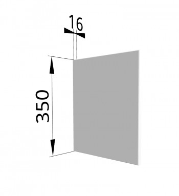 Панель торцевая (для шкафа горизонтального) ПГ Ройс (Белый софт) в Алдане - aldan.mebel54.com | фото