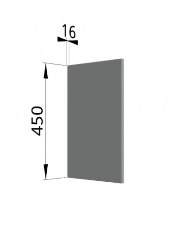 Панель торцевая (для шкафа горизонтального высокого) ВПГ Гарда, Империя, Ройс (Серый Эмалит) в Алдане - aldan.mebel54.com | фото