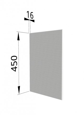 Панель торцевая (для шкафа горизонтального высокого) ВПГ Квадро (Белая кожа) в Алдане - aldan.mebel54.com | фото