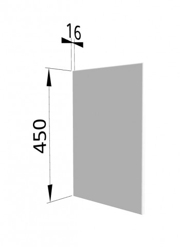 Панель торцевая (для шкафа горизонтального высокого) ВПГ Ройс (Белый софт) в Алдане - aldan.mebel54.com | фото