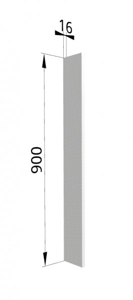 Панель торцевая (для шкафа торцевого верхнего высокого) ВПТ 400 Квадро (Белая кожа) в Алдане - aldan.mebel54.com | фото