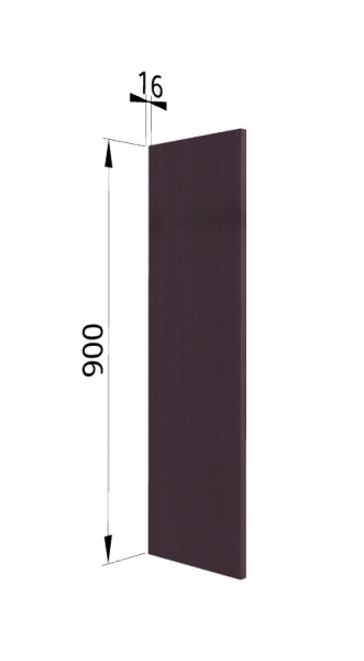 Панель торцевая (для шкафа верхнего высокого) ВП Тито, Гарда (Пурпур) в Алдане - aldan.mebel54.com | фото