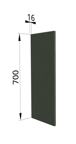 Панель торцевая П Квадро (для шкафа верхнего) Оливково-зеленый в Алдане - aldan.mebel54.com | фото