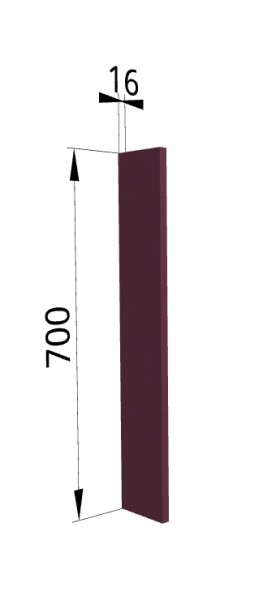 Панель торцевая ПТ 400 Квадро (для шкафа торцевого верхнего) Виноград в Алдане - aldan.mebel54.com | фото