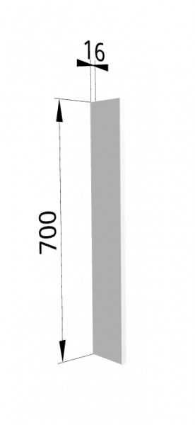 Панель торцевая ПТ 400 Ройс (для шкафа торцевого верхнего) Белый софт в Алдане - aldan.mebel54.com | фото