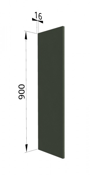 Панель торцевая ВП Квадро (для шкафа верхнего высокого) Оливково-зеленый в Алдане - aldan.mebel54.com | фото
