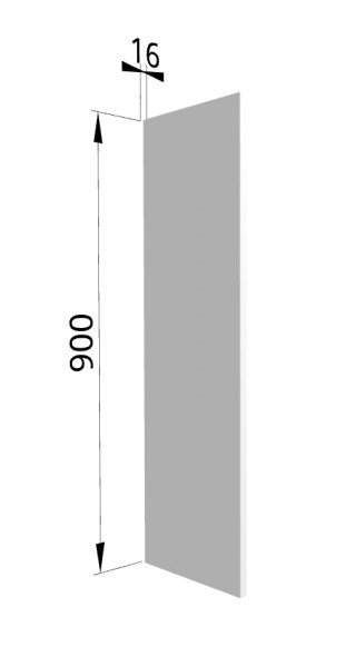 Панель торцевая ВП Ройс (для шкафа верхнего высокого) Белый софт в Алдане - aldan.mebel54.com | фото