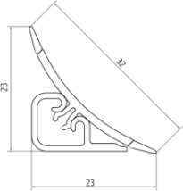 Плинтус LB-23, L=3000мм, янтарь в Алдане - aldan.mebel54.com | фото