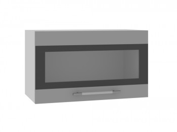 Ройс ПГСФ 600 Шкаф верхний горизонтальный со стеклом с фотопечатью (Оливково-зеленый/корпус Серый) в Алдане - aldan.mebel54.com | фото