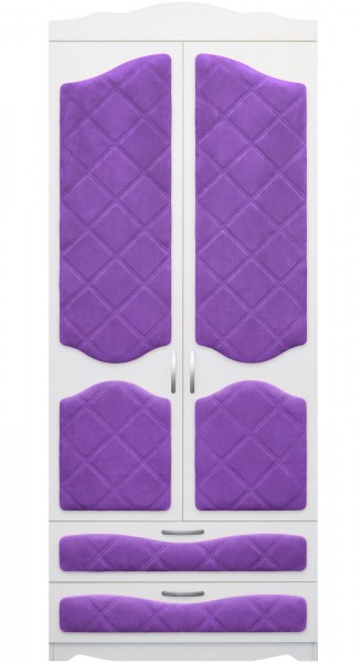 Шкаф 2-х створчатый с ящиками серии Иллюзия 32 Фиолетовый в Алдане - aldan.mebel54.com | фото