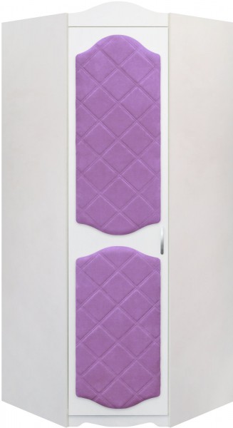 Шкаф угловой Иллюзия 67 Светло-фиолетовый в Алдане - aldan.mebel54.com | фото