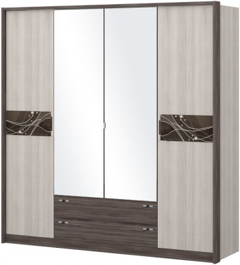 Шкаф четырехстворчатый с зеркалом Шк69.1 Николь в Алдане - aldan.mebel54.com | фото