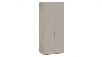 Шкаф для одежды с 2 глухими дверями «Эмбер» Баттл Рок/Серый глянец в Алдане - aldan.mebel54.com | фото