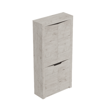 Шкаф двухдверный Соренто с комплектом полок (3 шт) Дуб бонифаций/Кофе структурный матовый в Алдане - aldan.mebel54.com | фото