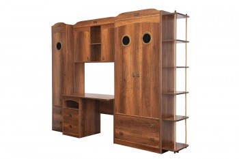 Шкаф комбинированный для белья «Навигатор» (Дуб Каньон) в Алдане - aldan.mebel54.com | фото