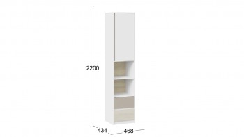 Шкаф комбинированный «Сканди» Дуб Гарден/Белый/Глиняный серый в Алдане - aldan.mebel54.com | фото