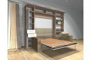 Шкаф-кровать с диваном Каролина в Алдане - aldan.mebel54.com | фото