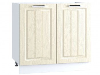 Шкаф нижний под мойку 800, ШНМ 800 (Клен кремовый/корпус белый) в Алдане - aldan.mebel54.com | фото