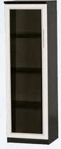 Шкаф нижний со стеклодверью ДЛЯ ГОСТИНОЙ ШНС-450 Венге/Дуб выбеленный в Алдане - aldan.mebel54.com | фото